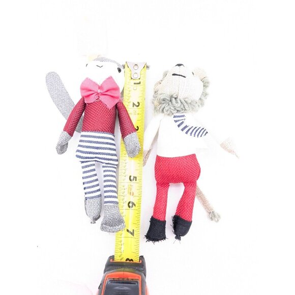 2017 Target Fable Binned Lion And Squirrel Ornaments Plush Set Of 2 Around 7" - Picture 3 of 12